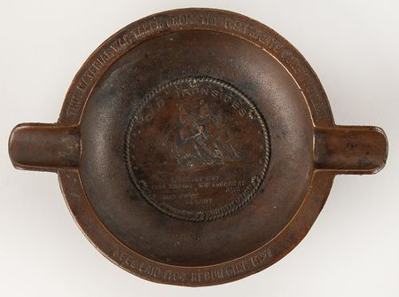 Lot #533 USS Constitution 1927 Restoration Relic Bronze Ashtray - Image 2