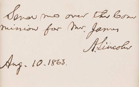 Lot #37 Abraham Lincoln Autograph Note Signed as President - Image 3