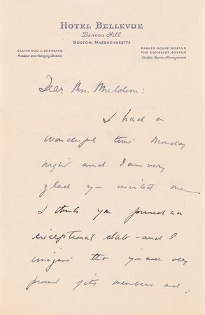 Lot #72 John F. Kennedy Autograph Letter Signed to a Boston Women's Club Organizer (1946) - Image 2
