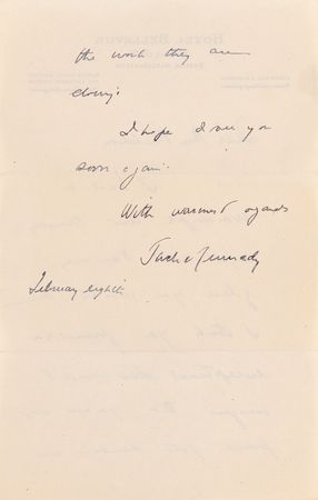 Lot #72 John F. Kennedy Autograph Letter Signed to a Boston Women's Club Organizer (1946) - Image 3