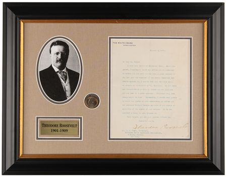 Lot #59 Theodore Roosevelt Typed Letter Signed on a Proposed Parade: 