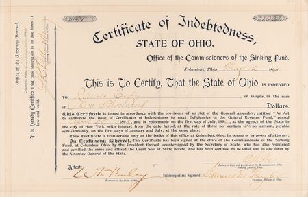 Lot #55 William McKinley Document Signed and $500 Bill - Image 3