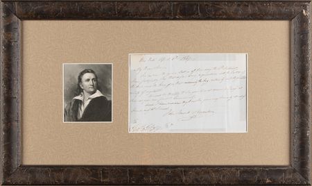 Lot #578 John J. Audubon Autograph Letter Signed, comparing the Dietary Habits of the Horse and Hog - Image 1