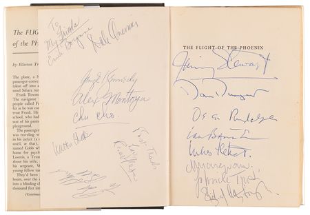 Lot #798 The Flight of the Phoenix Cast-Signed Book - Image 4