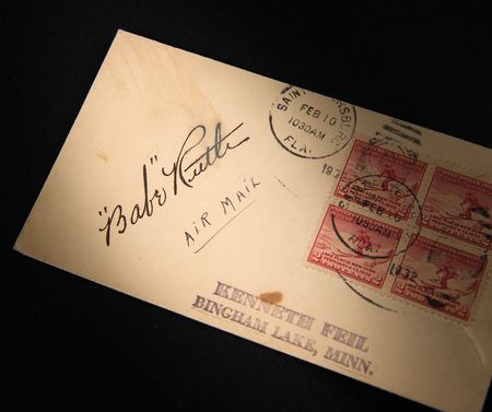 Lot #892 Babe Ruth Signed Olympic Airmail Cover - Image 1