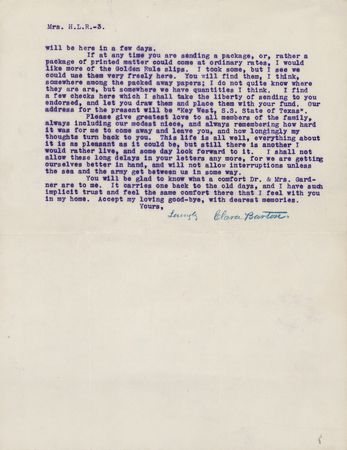 Lot #363 Clara Barton Typed Letter Signed on Efforts to Relieve Starvation in Cuba - Image 3
