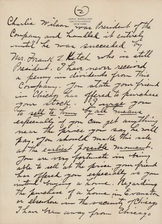 Lot #482 John Ringling Autograph Letter Signed - Image 2