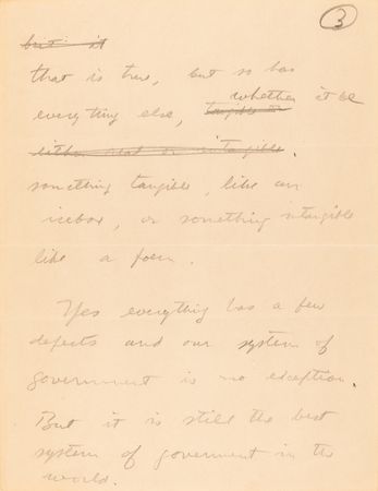 Lot #344 Howard Hughes Handwritten Statement on Defending the Spruce Goose Before Congress - Image 4