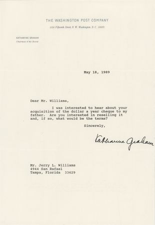 Lot #64 Woodrow Wilson Signed 'Dollar-a-Year Man' Check as President to Eugene Meyer for His 