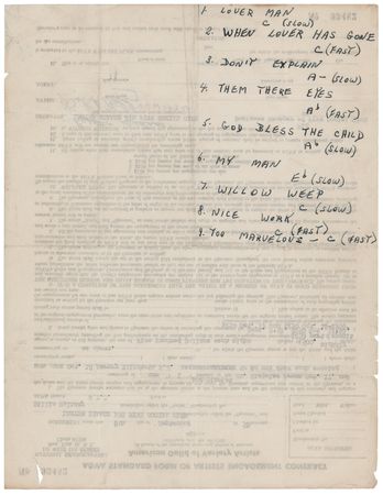 Lot #687 Billie Holiday Document Signed - Image 2