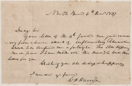 Lot #23 William Henry Harrison Autograph Letter Signed on a 'severe attack of inflammatory Rheumatism' - Image 1
