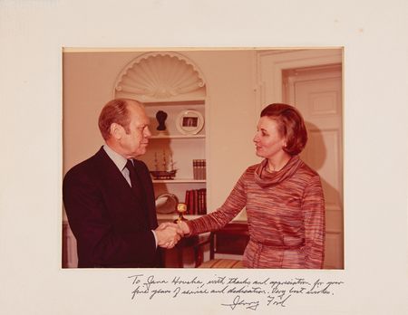 Lot #163 Gerald Ford Signed Photograph to a Watergate Trial Defense Witness - Image 1