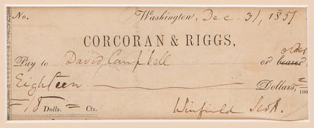 Lot #529 Winfield Scott Signed Check - Image 2
