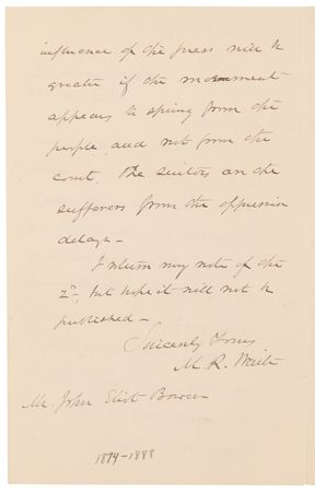 Lot #411 U. S. Grant Cabinet and Associates (12) Signed Items - Image 10