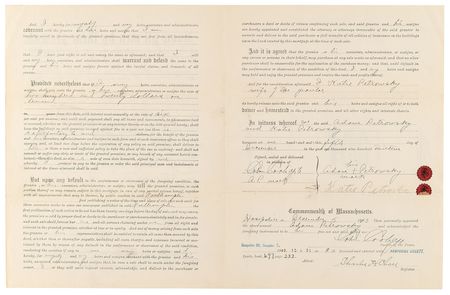 Lot #140 Calvin Coolidge Early Twice-Signed Document - Filled Out Entirely in Coolidge's Hand as the Hampshire County Clerk of Courts - Image 4