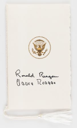 Lot #247 Ronald and Nancy Reagan Signed 1987 White House Program for a Dionne Warwick Private Concert - Image 1