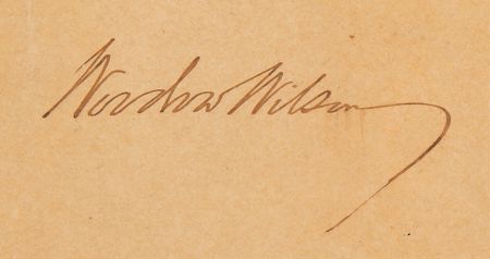 Lot #306 Woodrow Wilson Naval Document Signed as President - Image 2