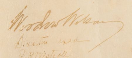 Lot #307 Woodrow Wilson Document Signed - Princeton University 'Societas Americana Whiggensis' Diploma - Image 2