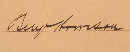 Lot #174 Benjamin Harrison Document Signed as President - Image 2