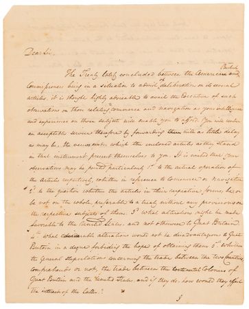 Lot #15 James Madison Letter Signed as Secretary of State on the Fruitless Monroe–Pinkney Treaty of 1806 - Image 2