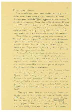 Lot #88 Ronald Reagan Handwritten Draft Letter Under the Guise of Nancy Reagan - Critiquing Governor Jerry Brown's Appointment of a Vietnam P.O.W. - Image 1