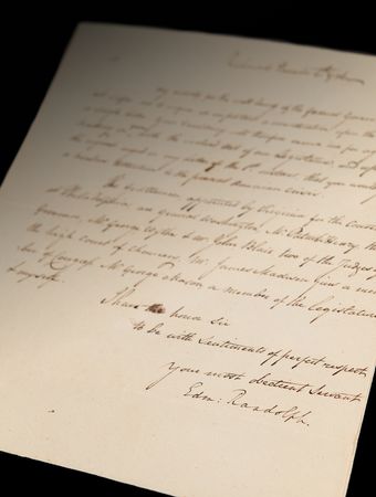 Lot #5 Edmund Randolph Names George Washington and James Madison Among the Virginia Delegates Attending the Constitutional Convention - Image 1