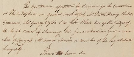 Lot #5 Edmund Randolph Names George Washington and James Madison Among the Virginia Delegates Attending the Constitutional Convention - Image 3