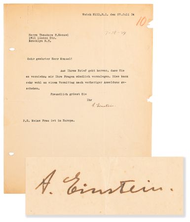 Lot #4094 Albert Einstein Collection of (5) Typed Letters Signed, Dating to His Princeton Arrival After Leaving Nazi Germany - Image 4