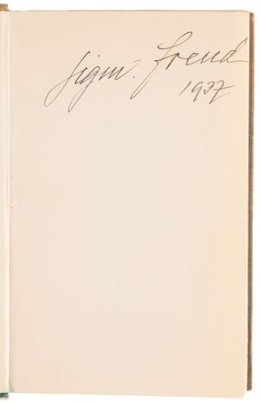 Lot #4016 Sigmund Freud Signed Book - Short Writings on Sexual Theory and Dream Theory - Image 4