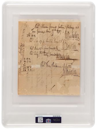 Lot #4007 Benjamin Franklin Document Signed for 