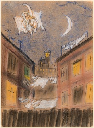 Lot #4035 Jack Kerouac?s Original Artwork for 'Old Angel Midnight' - Vibrant Depiction of the Title Character from Kerouac?s Experimental Epic of Spontaneous Poetry - Image 3