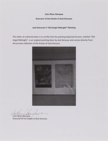 Lot #4035 Jack Kerouac?s Original Artwork for 'Old Angel Midnight' - Vibrant Depiction of the Title Character from Kerouac?s Experimental Epic of Spontaneous Poetry - Image 7