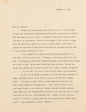 Lot #4100 Albert Einstein Typed Letter Signed: 