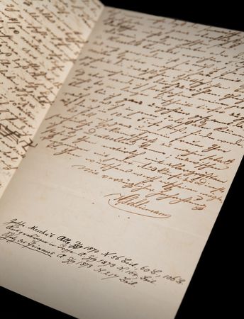 Lot #4092 Heinrich Schliemann Autograph Letter Signed on Ancient Troy and the Origin of the Swastika - Image 1