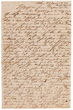 Lot #4092 Heinrich Schliemann Autograph Letter Signed on Ancient Troy and the Origin of the Swastika - Image 2