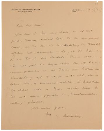 Lot #4087 Werner Heisenberg Archive of (9) Autograph Letters Signed on Cosmic Radiation - Image 5