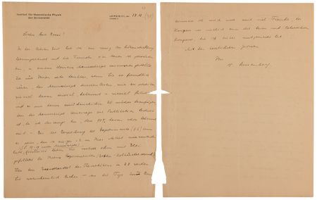 Lot #4087 Werner Heisenberg Archive of (9) Autograph Letters Signed on Cosmic Radiation - Image 9
