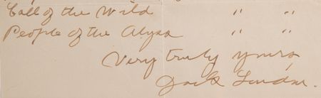 Lot #4036 Jack London Autograph Letter Signed (1903) with Rare Handwritten References to The Call of the Wild and His First Published Novel - Image 2