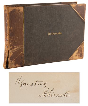 Lot #4009 19th Century Notables Autograph Collection (250+ Signatures) with Six Presidents (Lincoln and Cabinet, Grant, Hayes, Garfield, Arthur, and Cleveland), Thomas Edison, and Sam Houston - Image 1