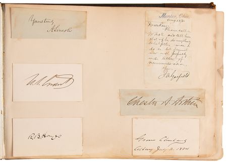 Lot #4009 19th Century Notables Autograph Collection (250+ Signatures) with Six Presidents (Lincoln and Cabinet, Grant, Hayes, Garfield, Arthur, and Cleveland), Thomas Edison, and Sam Houston - Image 3