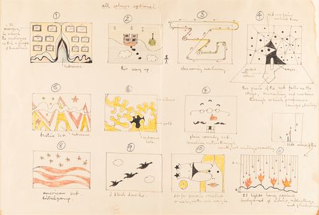 Lot #4046 Beatles: Paul McCartney Oversized Original Set Design Concept Sketches for Brian Epstein's Saville Theatre (c. 1966) - Image 1