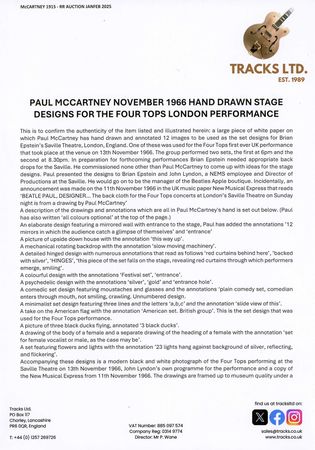 Lot #4046 Beatles: Paul McCartney Oversized Original Set Design Concept Sketches for Brian Epstein's Saville Theatre (c. 1966) - Image 8