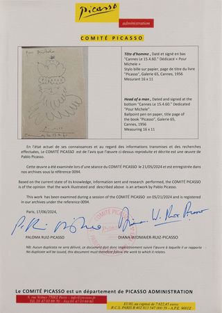 Lot #4033 Pablo Picasso Original Sketch in Twice-Signed Gallery Catalog - Image 5