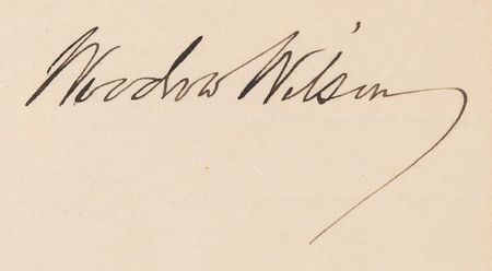 Lot #4004 Woodrow Wilson Typed Statement Signed as President, Declaring Economic Warfare on Germany at the Outset of World War I - Image 3