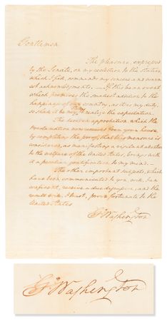 Lot #4001 George Washington Historic Autograph