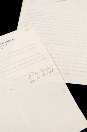 Lot #4025 Wilbur and Orville Wright Typed Letter