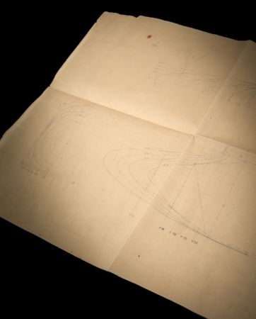 Lot #4027 Charles Lindbergh: Donald Albert Hall's Working Design Drawing for the Spirit of St. Louis - Image 1