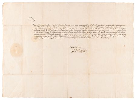 Lot #4014 King Henry VIII Letter Signed on Thomas Cranmer, the 'Father of the English Church' - Image 2