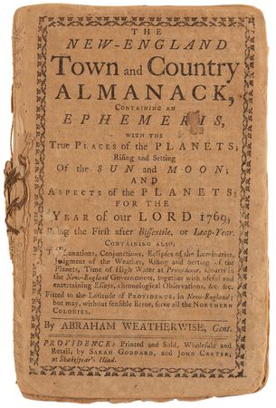 Lot #4010 Theodore Foster's (6) Historic Revolution-Era Almanacs with Secret Handwritten Diary Entries - “April 19, 1775. This is the Memorable Day when Civil War commences between The Kings Troops and the North Americans” - Image 13