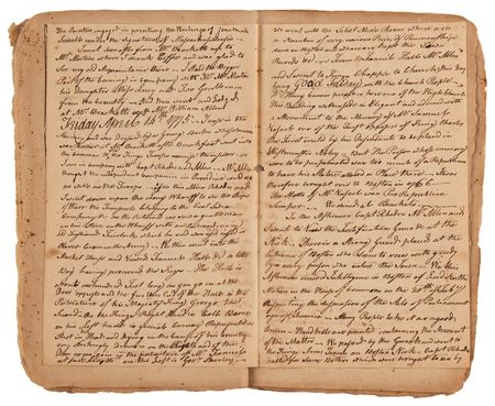 Lot #4010 Theodore Foster's (6) Historic Revolution-Era Almanacs with Secret Handwritten Diary Entries - “April 19, 1775. This is the Memorable Day when Civil War commences between The Kings Troops and the North Americans” - Image 5
